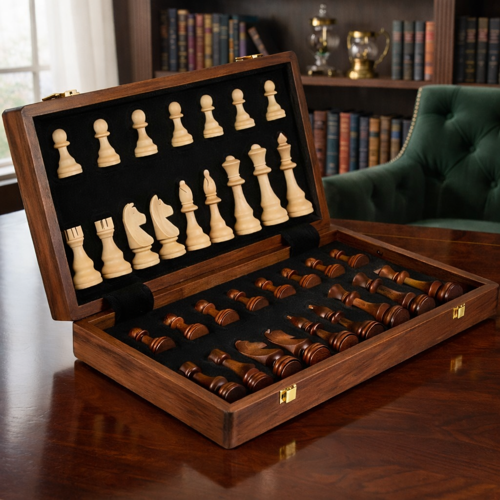 Jeu d’Échecs en Bois – L’Essentiel des Soirées Conviviales